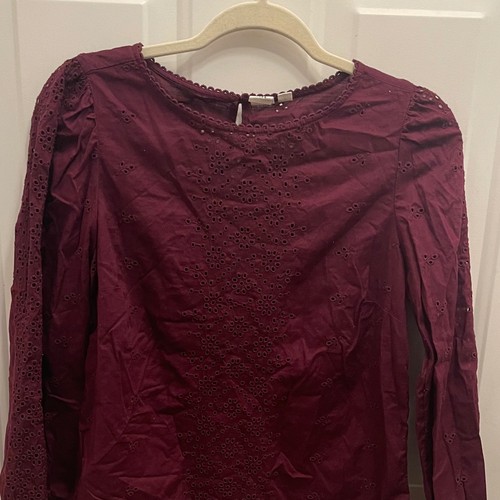 Gap womens burgundy eyelet - gap,